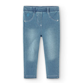 Boboli Girls Bleach Denim Jeggings