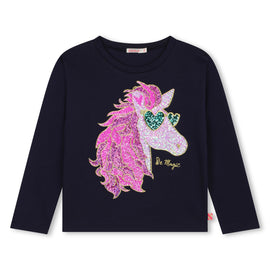 BillieBlush Navy Unicorn Top