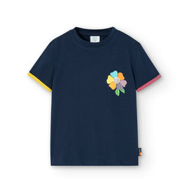 Boboli Girls Navy Flower T-Shirt