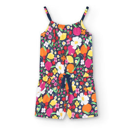 Boboli Girls Multi-Colour Flower Jumpsuit