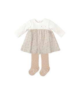 Tutto Piccolo Baby Beige/Cream Dress