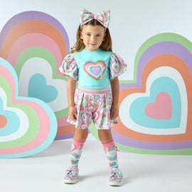 A Dee Heart Shorts Set