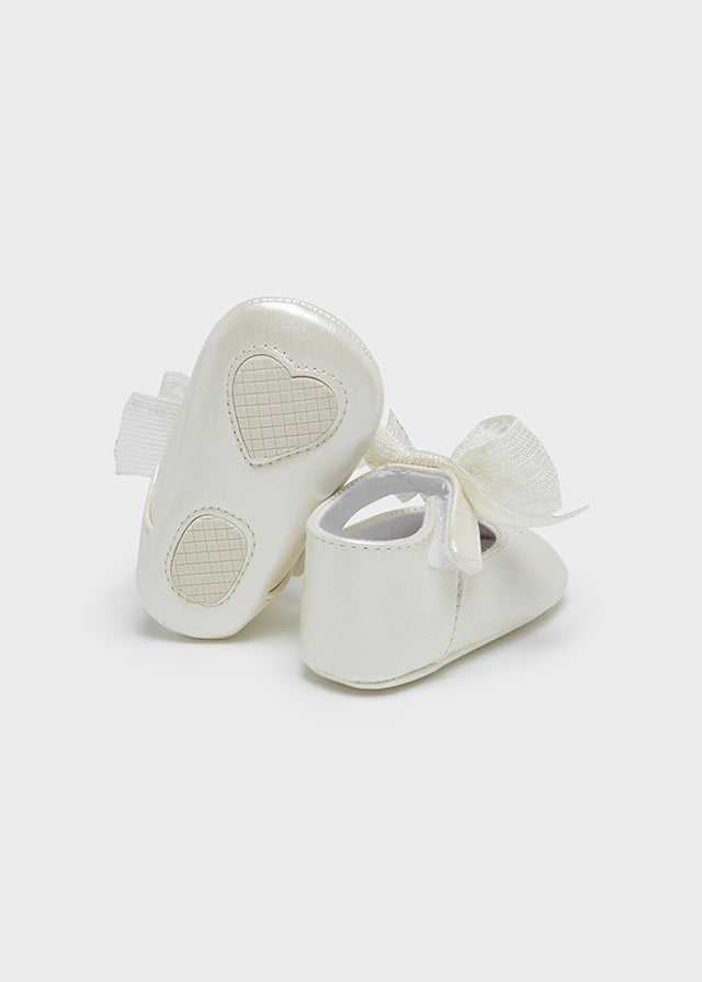 Mayoral Baby Girls Bow Shoes White