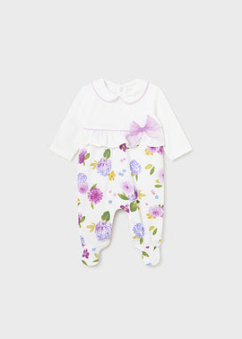 Mayoral Lilac Flowers Romper